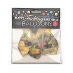 Happy Fucking Birthday Confetti Balloons - Party Balloons - Set of 5 - Hush Store Sydney 