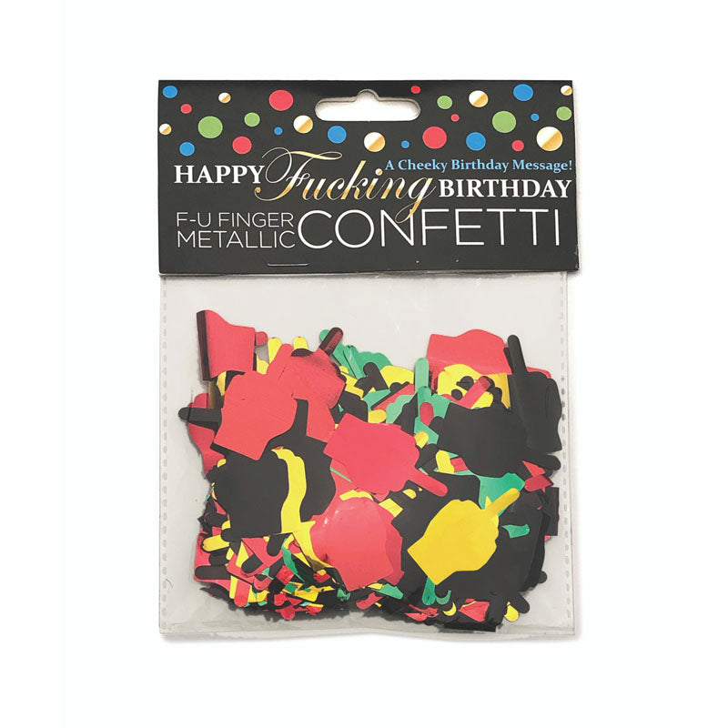 Happy Fucking Birthday FU Finger Confetti - Party Decoration - Hush Store Sydney 