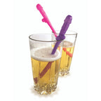 Super Fun Penis Party Straws - Pink/Purple Dicky Straws - Set of 8 - Hush Store Sydney 