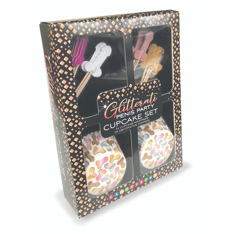 Glitterati - Penis Party Cupcake Set - Party Cupcake Set - Set of 24 - Hush Store Sydney 
