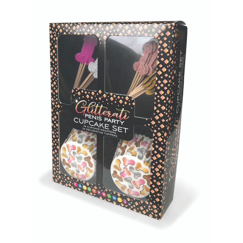 Glitterati - Penis Party Cupcake Set - Party Cupcake Set - Set of 24 - Hush Store Sydney 