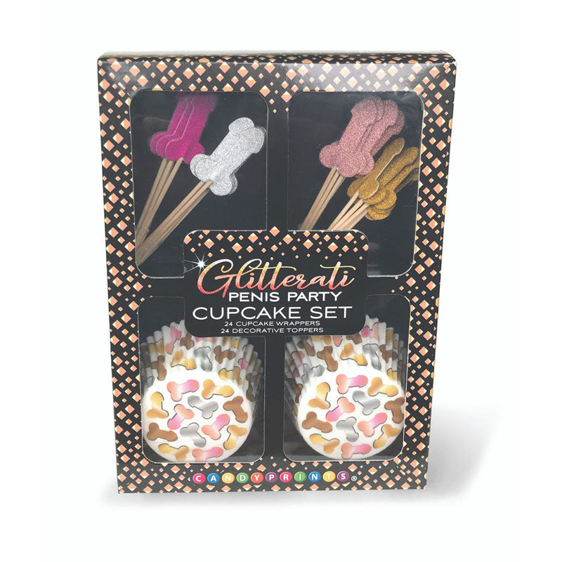 Glitterati - Penis Party Cupcake Set - Party Cupcake Set - Set of 24 - Hush Store Sydney 
