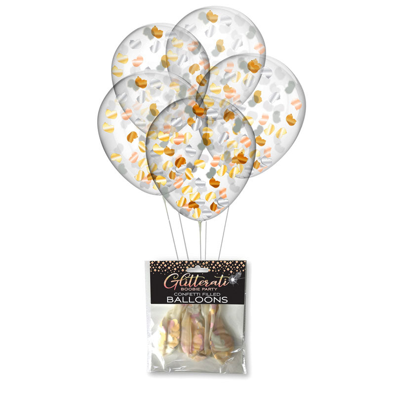 Glitterati - Boobie Confetti Balloons - Set of 5 - Hush Store Sydney 