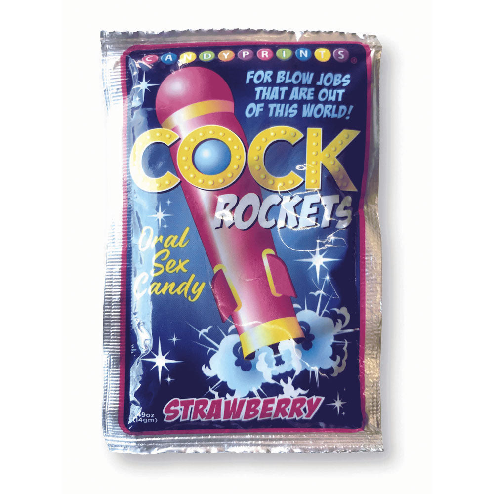 Cock Rockets - Strawberry - Strawberry Flavoured Oral Sex Candy - 15 grams - Hush Store Sydney 