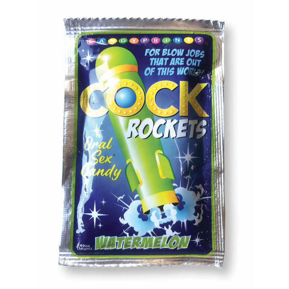 Cock Rockets - Watermelon - Watermelon Flavoured Oral Sex Candy - 15 grams - Hush Store Sydney 