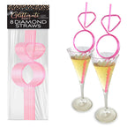 Glitterati - Diamond Ring Straws Set - Hens Party Novelty - Set of 8