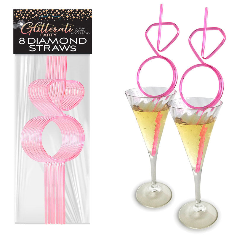 Glitterati - Diamond Ring Straws Set - Hens Party Novelty - Set of 8
