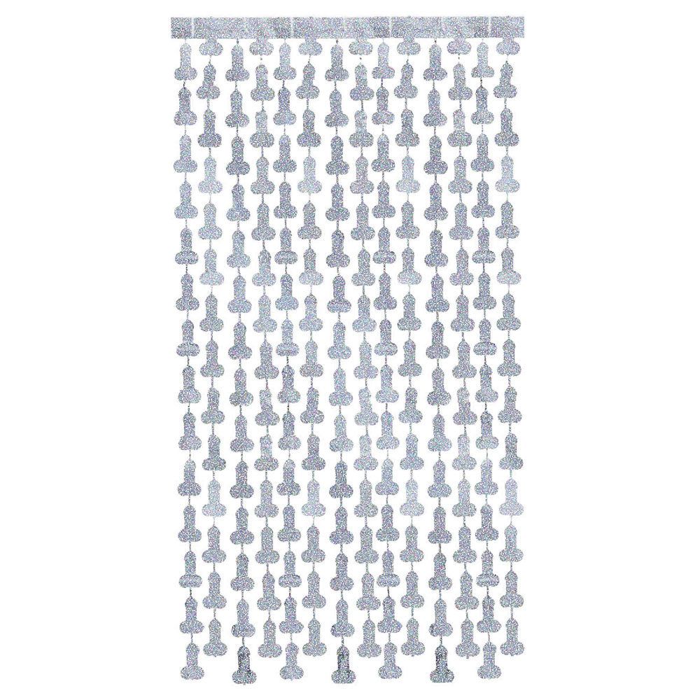 Glitterati - Penis Party Disco Metallic Curtains - Party Doorway Decoration - Set of 2 - Hush Store Sydney 