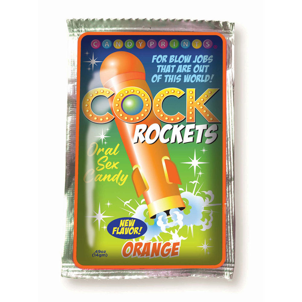 Cock Rockets - Orange - Orange Flavoured Oral Sex Candy - 15 grams - Hush Store Sydney 