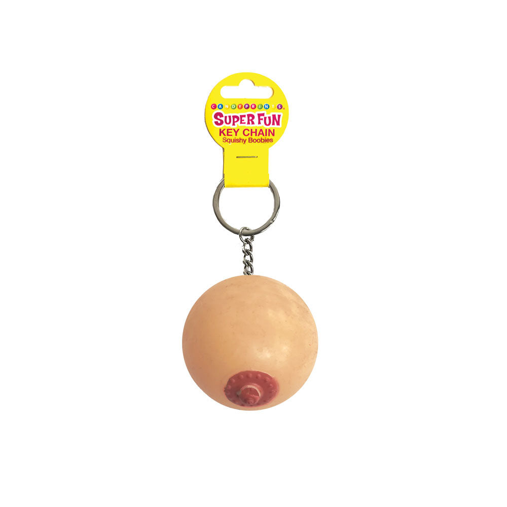 Super Fun Key Chain - Squishy Boob - Novelty Keychain - Hush Store Sydney 
