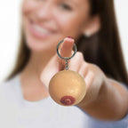 Super Fun Key Chain - Squishy Boob - Novelty Keychain - Hush Store Sydney 
