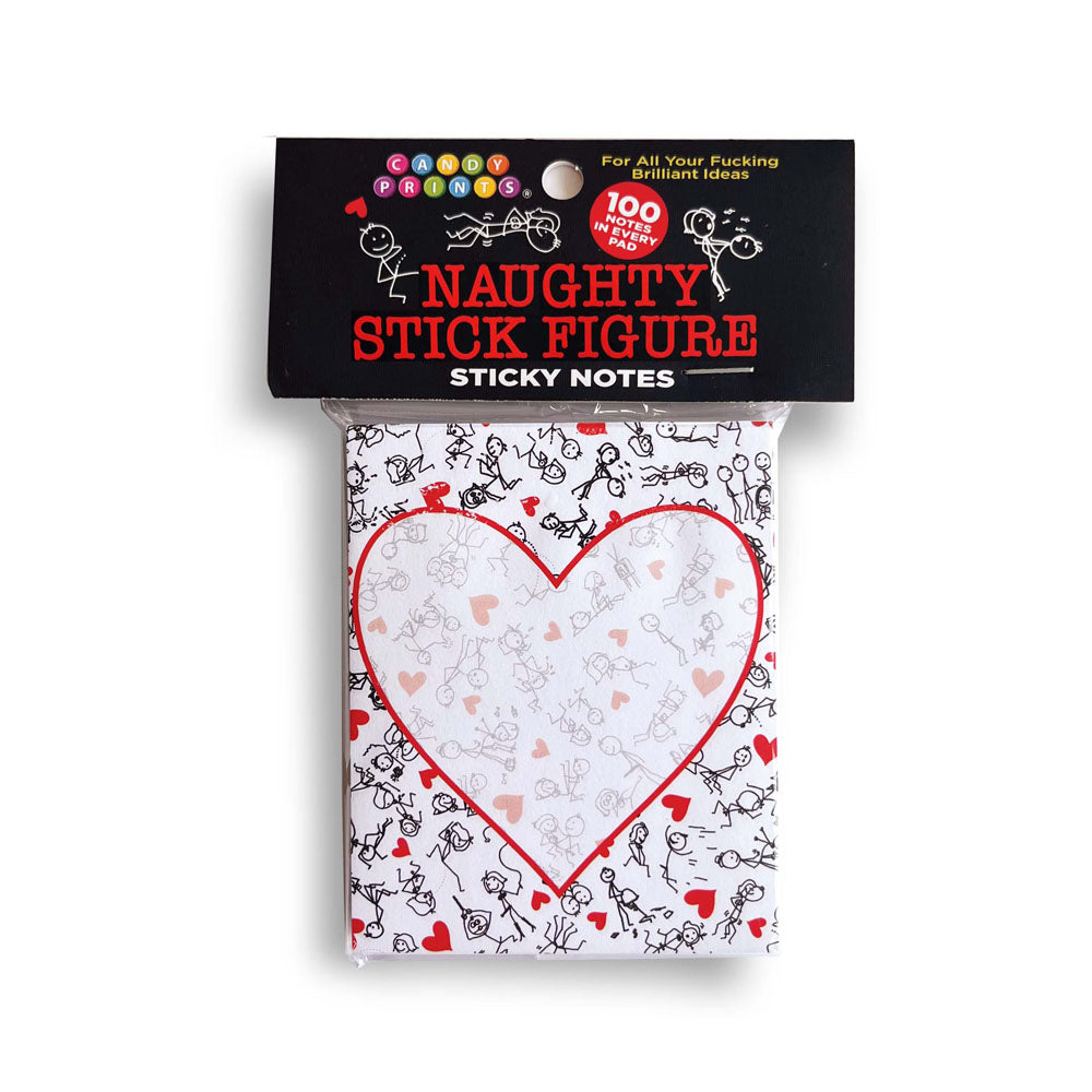 Naughty Stick Figure Sticky Notes - Novelty Sticky Notes - 100 Pack