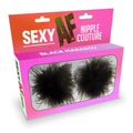 Sexy AF - Nipple Couture Black Marabou - Black Marabou Reuseable Nipple Pasties - Hush Store Sydney 