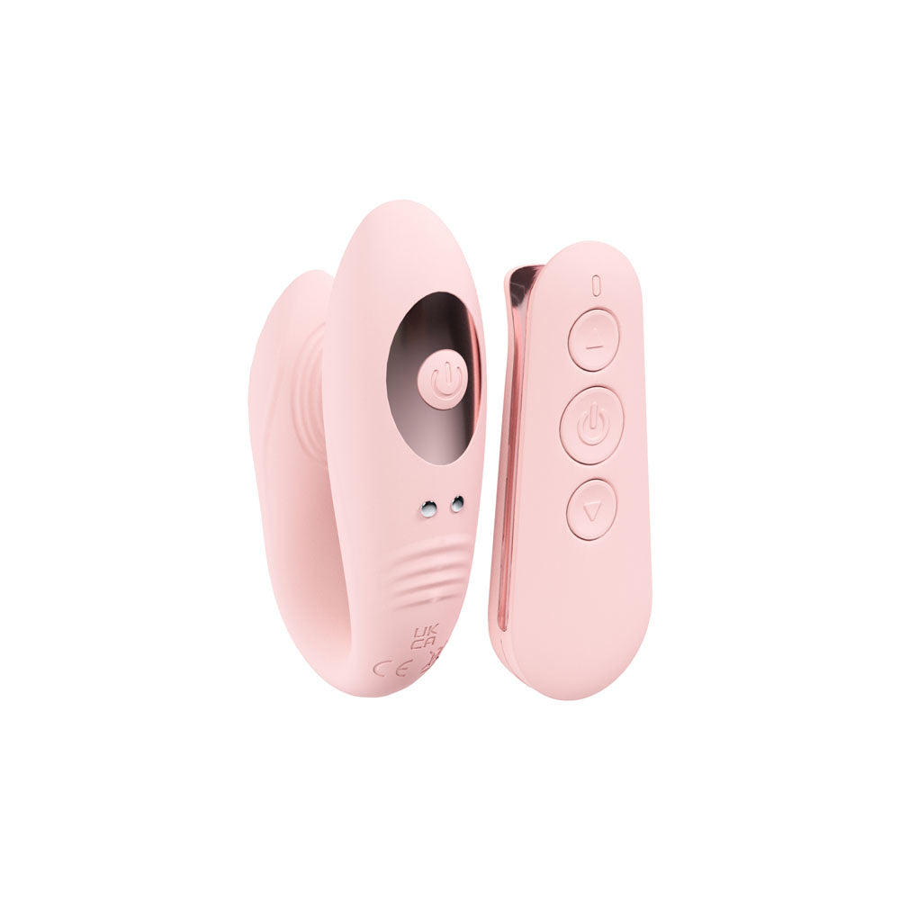 LOVELINE Charme Dual Motor Vibe - Pink USB Rechargeable Dual Motor Vibrator with Wireless Remote - Hush Store Sydney 
