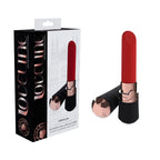 LOVELINE Dahlia - Black - Black/Red 12.5 cm USB Rechargeable Lipstick Vibrator