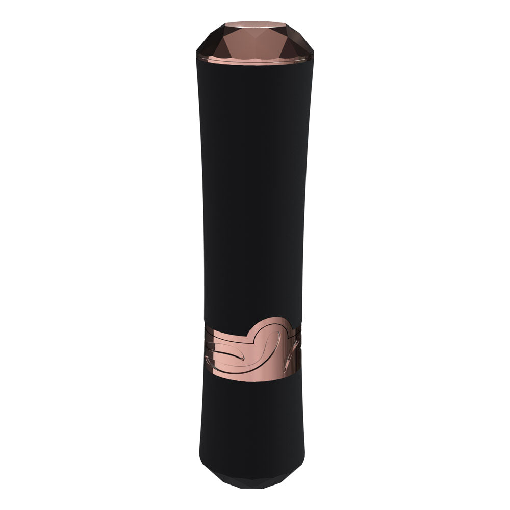 LOVELINE Dahlia - Black - Black/Red 12.5 cm USB Rechargeable Lipstick Vibrator