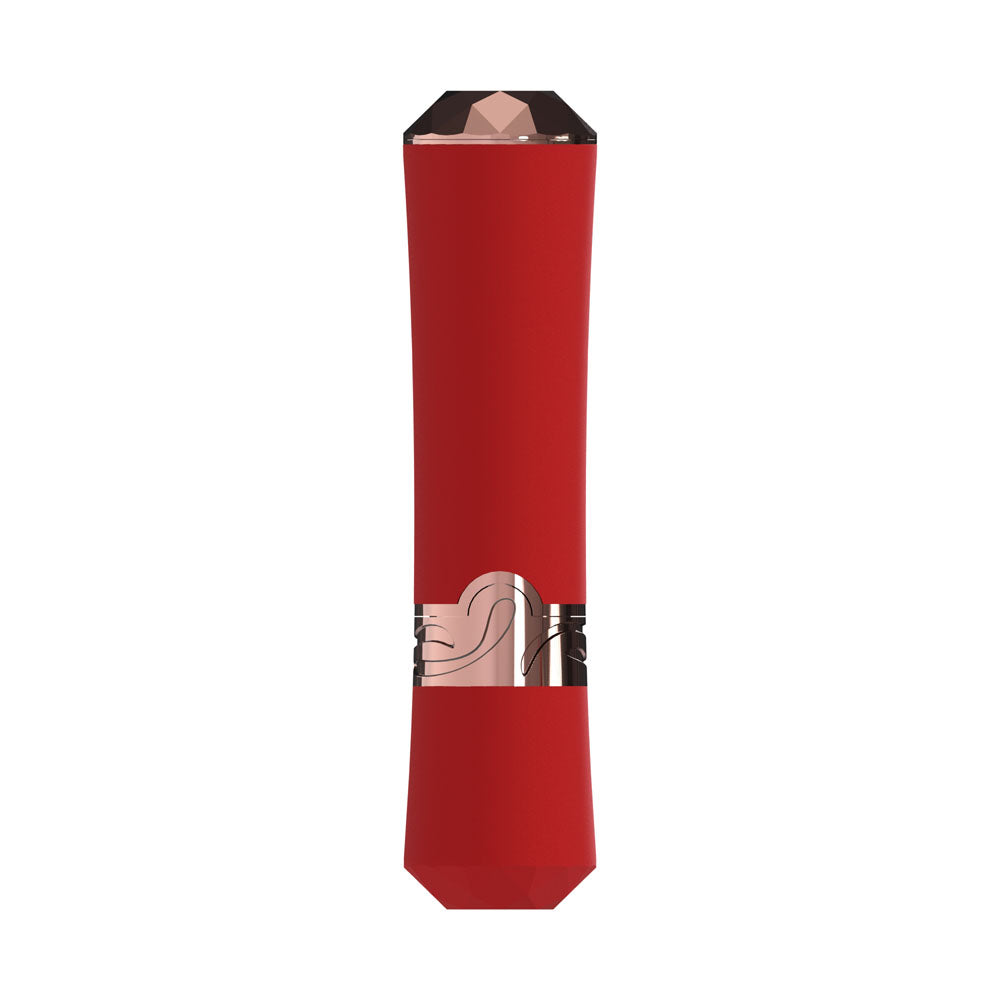 LOVELINE Dahlia - Red - Red 12.5 cm USB Rechargeable Lipstick Vibrator