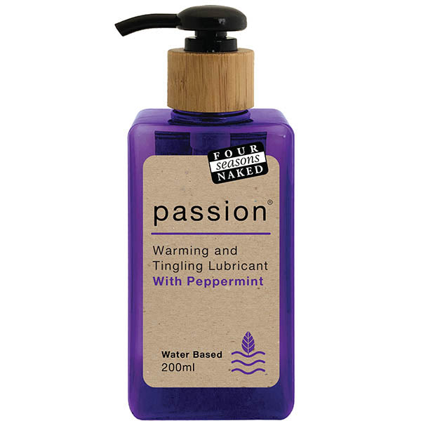 Four Seasons Passion - Warming & Tingling Water Based Lubricant with Peppermint Oil - 200 ml - Hush Store Sydney 