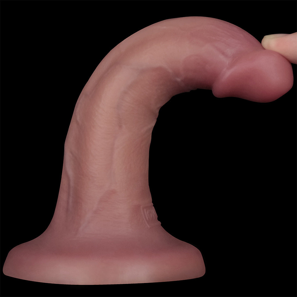 Dual Density Power Cock - 6 Inch Flesh - Flesh 16 cm USB Rechargeable Vibrating Dong