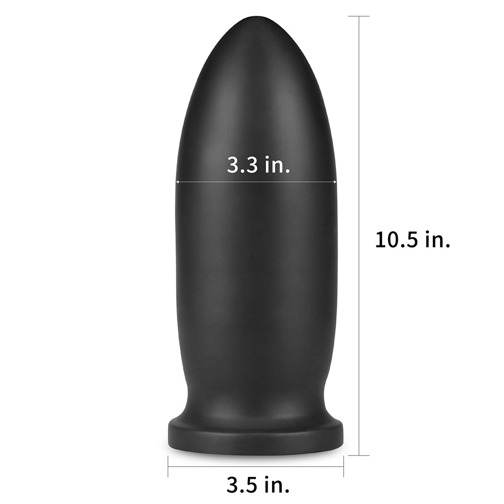 King Sized Anal Bomber - Black 23 cm (9'') Mega Anal Plug