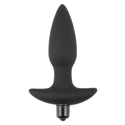 Anal Indulgence Collection Silicone Fantasy Anal Plug - Black 14.5 cm Vibrating Butt Plug - Hush Store Sydney 