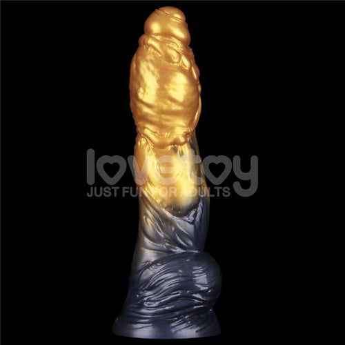 Aerosx 10 Inch Dual Density Inflatable Dildo - Gold/Blue 33 cm Inflatable Fantasy Dildo - Hush Store Sydney 