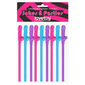 Jokes & Parties Original Willy Straws - Coloured Dicky Straws - Set of 9 - Hush Store Sydney 
