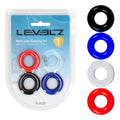 LEVELZ Multicolour Cock Ring Set - 4 Pack - Coloured Cock Rings - 4 Pack - Hush Store Sydney 