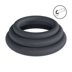 LEVELZ Classic Silicone Cock Ring Set - L/XL/XXL - Black Cock Rings - Set of 3 Sizes - Hush Store Sydney 