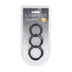 LEVELZ Classic Silicone Cock Ring Set - L/XL/XXL - Black Cock Rings - Set of 3 Sizes - Hush Store Sydney 