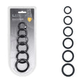 LEVELZ Classic Silicone Cock Ring Set of 6 - Black Cock Rings - Set of 6 Sizes - Hush Store Sydney 