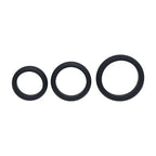 LEVELZ Wide O Silicone Cock Ring Set of 3 - S/M/L - Black Cock Rings - Set of 3 Sizes - Hush Store Sydney 