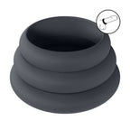LEVELZ Wide O Silicone Cock Ring Set of 3 - S/M/L - Black Cock Rings - Set of 3 Sizes - Hush Store Sydney 