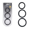 LEVELZ Wide O Silicone Cock Ring Set of 3 - L/XL/2X - Black Cock Rings - Set of 3 Sizes - Hush Store Sydney 