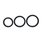 LEVELZ Wide O Silicone Cock Ring Set of 3 - L/XL/2X - Black Cock Rings - Set of 3 Sizes - Hush Store Sydney 