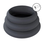 LEVELZ Wide O Silicone Cock Ring Set of 3 - L/XL/2X - Black Cock Rings - Set of 3 Sizes - Hush Store Sydney 