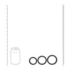 LEVELZ Wide O Silicone Cock Ring Set of 3 - L/XL/2X - Black Cock Rings - Set of 3 Sizes - Hush Store Sydney 