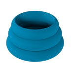 LEVELZ Wide O Silicone Cock Ring Set of 3 - L/XL/2X - Teal Cock Rings - Set of 3 Sizes - Hush Store Sydney 