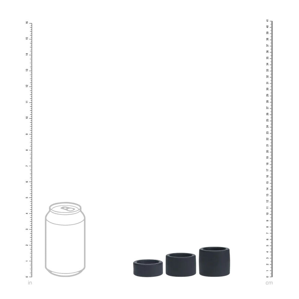 LEVELZ Liquid Silicone Ball Strap Set of 3 - Black - Black Ball Stretchers - Set of 3 Sizes - Hush Store Sydney 