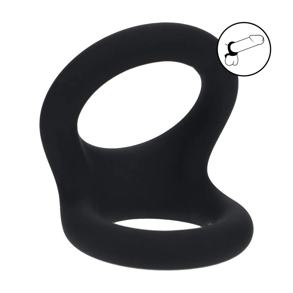 LEVELZ Double O Silicone Cock Ring - M - Black - Black Cock & Balls Rings - Hush Store Sydney 