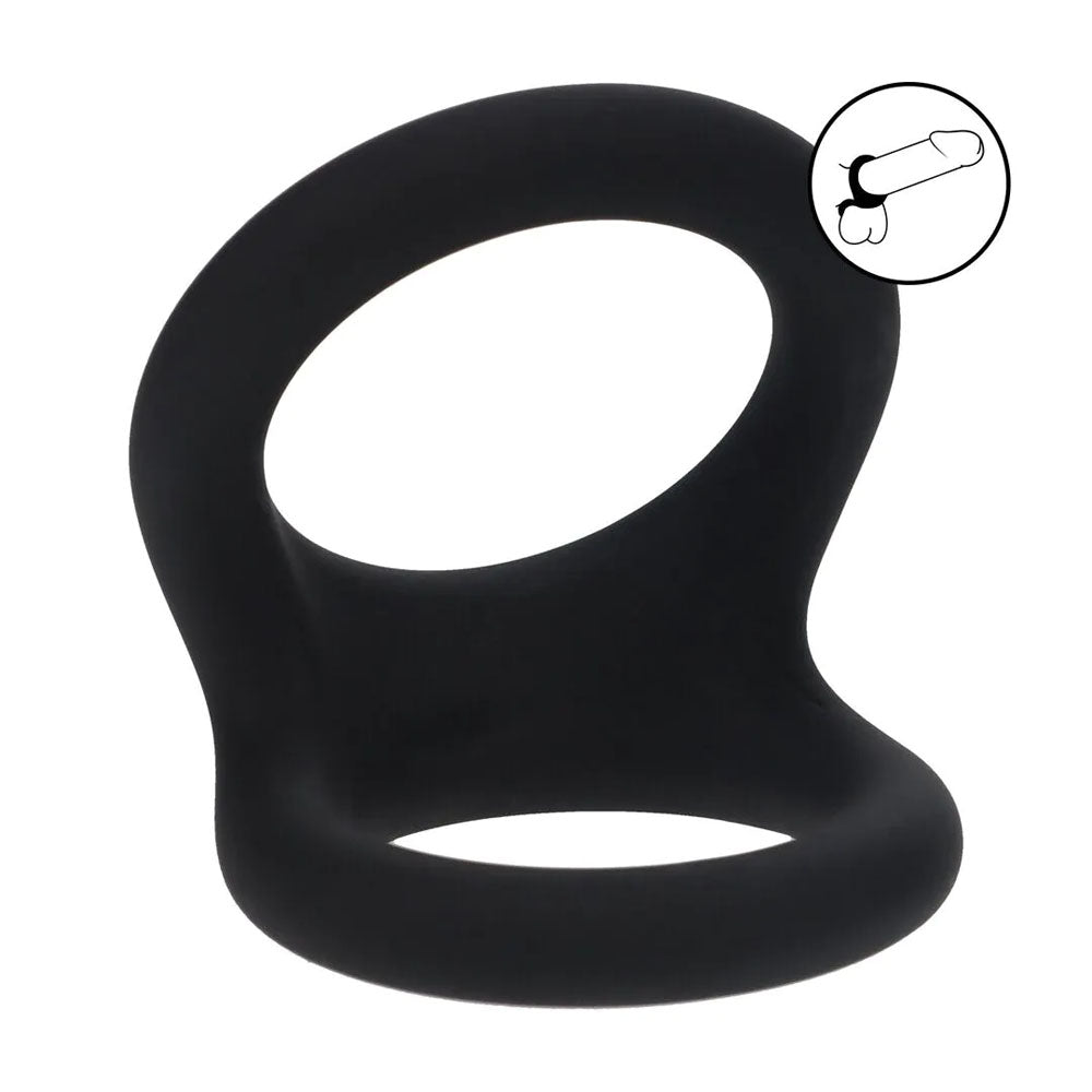 LEVELZ Double O Silicone Cock Ring - L - Black - Black Cock & Balls Rings - Hush Store Sydney 