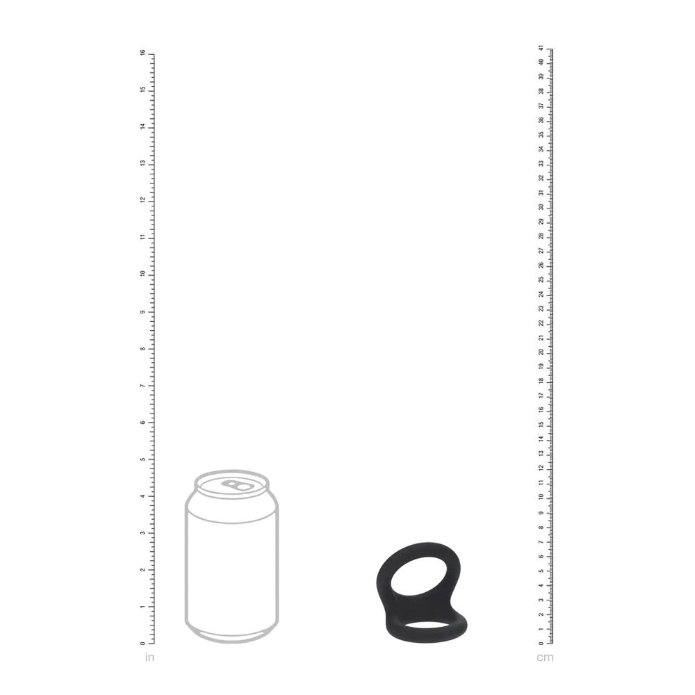 LEVELZ Double O Silicone Cock Ring - L - Black - Black Cock & Balls Rings - Hush Store Sydney 