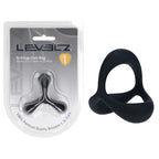 LEVELZ Tri O Ergo Silicone Cock Ring - Black - Black Cock & Balls Rings - Hush Store Sydney 