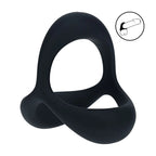 LEVELZ Tri O Ergo Silicone Cock Ring - Black - Black Cock & Balls Rings - Hush Store Sydney 