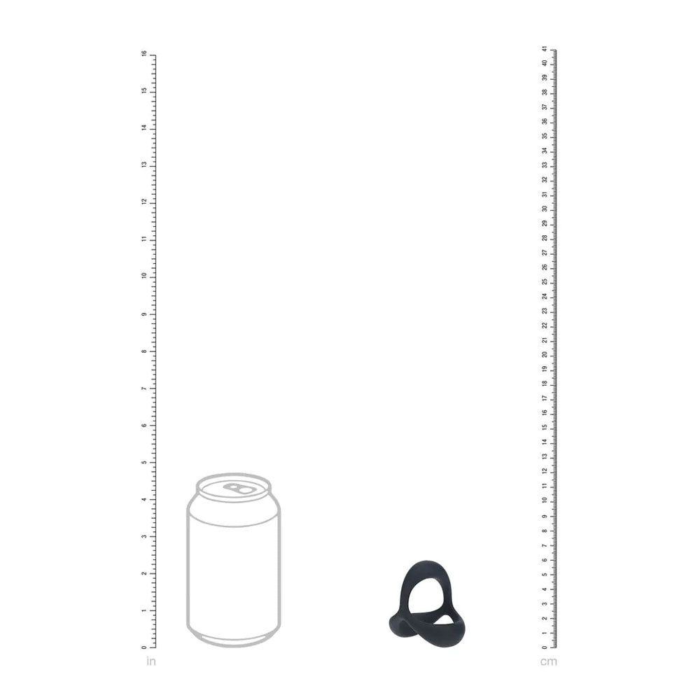 LEVELZ Tri O Ergo Silicone Cock Ring - Black - Black Cock & Balls Rings - Hush Store Sydney 