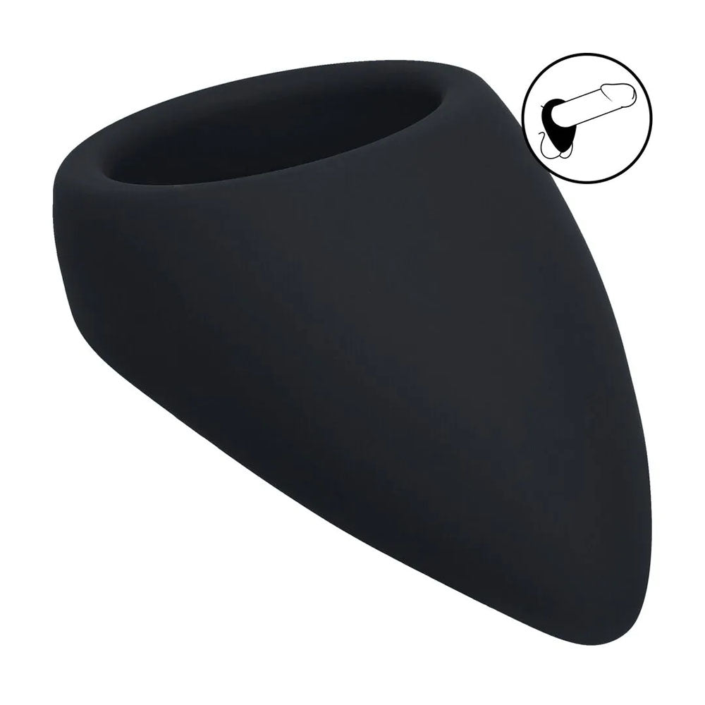 LEVELZ Teardrop Silicone Cock Ring - Black - Black Cock Ring - Hush Store Sydney 