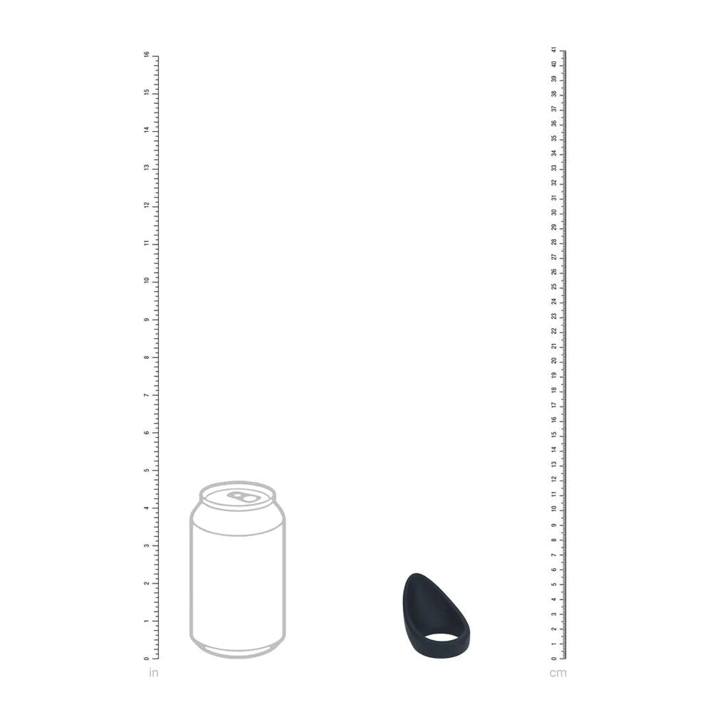 LEVELZ Teardrop Silicone Cock Ring - Black - Black Cock Ring - Hush Store Sydney 