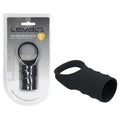 LEVELZ Silicone Cock Ring & Ribbed Sleeve - Black Cock Ring with Sleeve - Hush Store Sydney 
