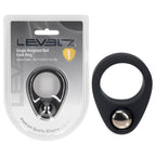 LEVELZ Single Weighted Ball Cock Ring - Black - Black Weighted Cock Ring - Hush Store Sydney 