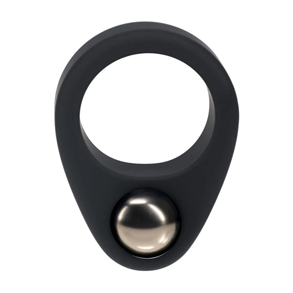 LEVELZ Single Weighted Ball Cock Ring - Black - Black Weighted Cock Ring - Hush Store Sydney 